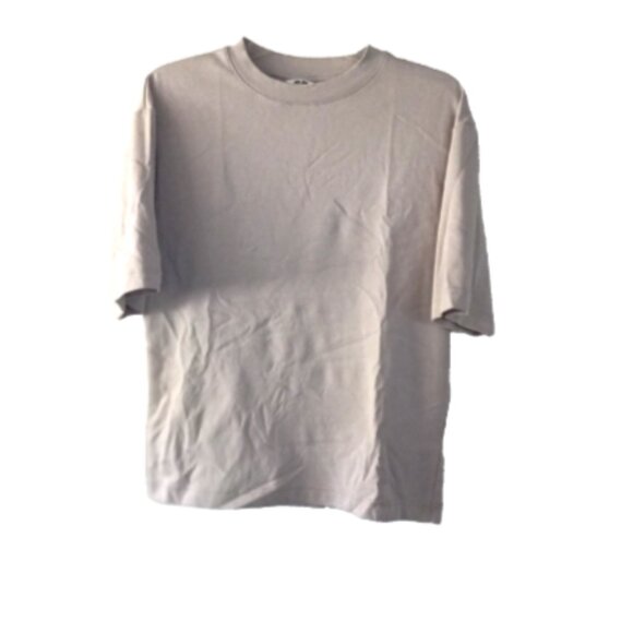Women's Cream Color Comfy TShirt Size XS Short Sleeve Neutral UNIQLO U - Picture 2 of 8